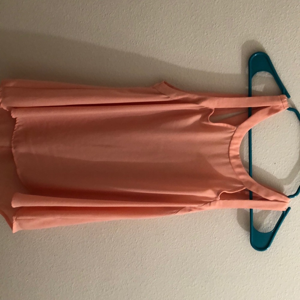 Salmon colored, tank top blouse